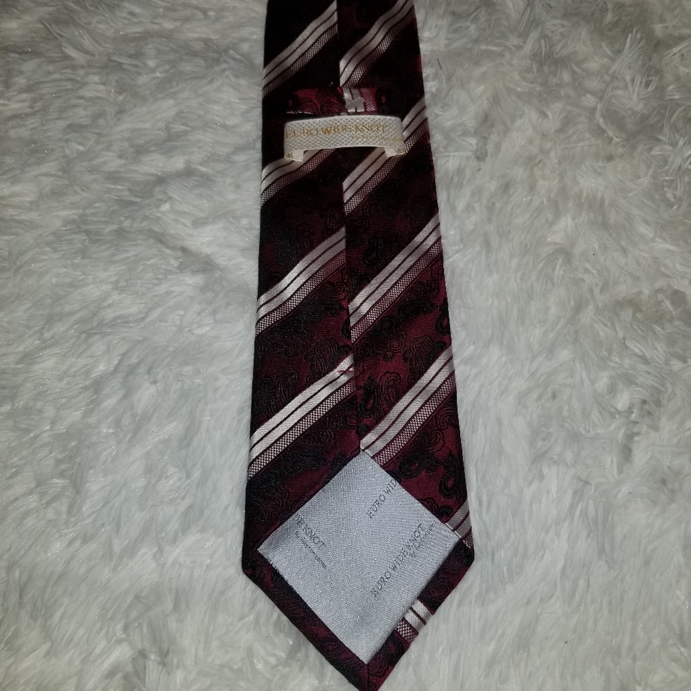 Euro Wide Knot by Barton Como tie 100% silk